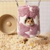 Fashion Warm Hamster Hammock Thicken Velvet Hanging Bird Nest Cartoon Pattern Tunnel Design Squirrel Beds Winter