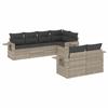 VidaXL Salon de Jardin avec Coussins 7 pcs, Canapés de Terrasse, Ensemble de Meubles de Patio, Mobilier d'Extérieur, Gris 3220411