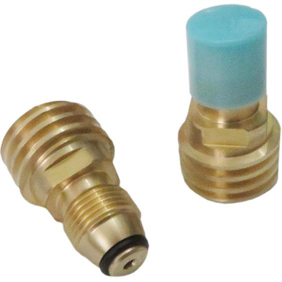 Set(2) Converts Propane LP Tank POL Service Valve To QCC Outlet Brass Refill Adapter