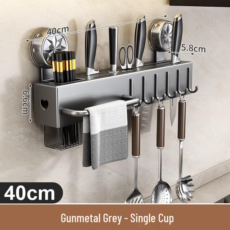 Zhongjiang Wall-Mounted Punch-Free Kitchen Utensil Organizer