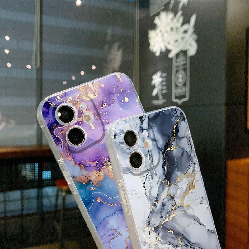 Fashion Marble Phone Case For Apple IPhone 16 16E 15 XS Pro Max 13 14 Plus XR SE 7 8 12 11 Pro Plus Case Cover Funda Coque