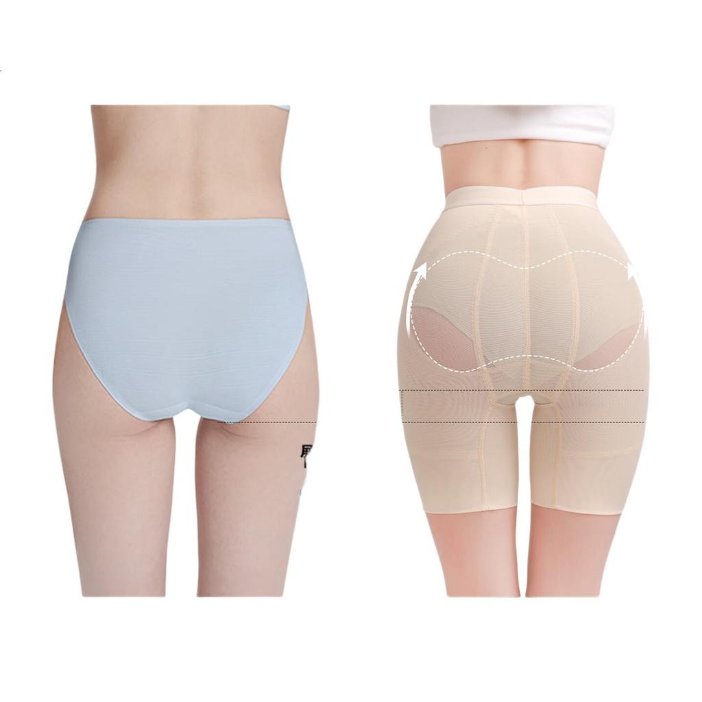 PINK AMY Fairy 5D Butt-Lifting Tummy Control Mid-Waist Seamless Peach Hip Shaping Bridal Slimming Anti-Exposure Safety Shorts for Women