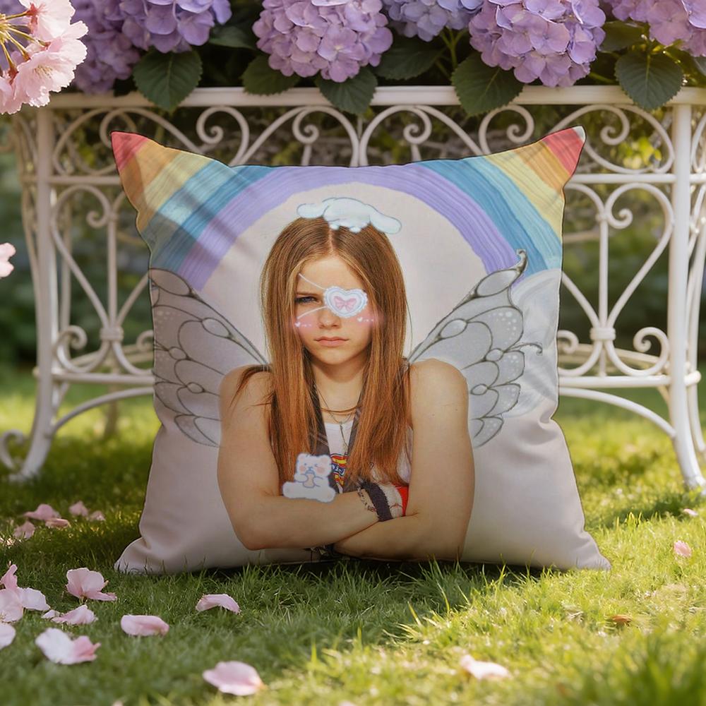 A-Avril R-Ramona Lavigne Cushion Cover Home & Car Dual-Scene Pillow Cover: Reversible for Premium Comfort