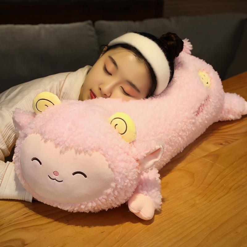 Lying Sheep Pillow Plush Toy Alpaca Doll Girls Sleeping Leg Long Pillow Children's Muppet Doll