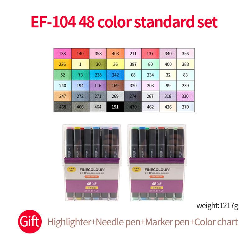 EF104 Double-Head Alcohol Marker Pens Sketch Design Marker Brush Pen Beginner Manga Graphic Drawing Art Supplies