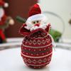 Decorative Knitted Apple Gift Bags For Christmas Featuring Fun Snowman Santa And Bear Designs