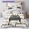 Shiba Inu Pattern Bedding Quilt Set Quilt Cover Pillowcase Home Decoration Birthday Gift (1 * duvet cover + 2 * pillowcase, without core)