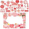 Mother's Day Florals Photo Props with Picture Frame Mom Gift Party Supplies Elegant Photography Decoration Accessories