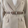 Style Womens Minimalist Waist Belt Metal Pin Buckle Dress Suit Shapewear Belt
