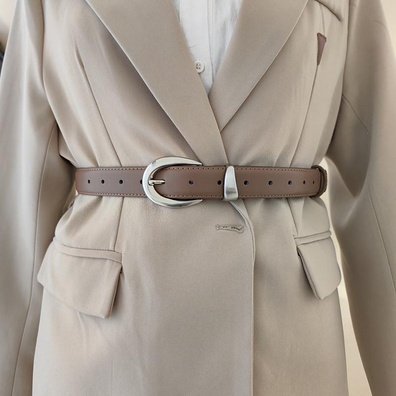 Style Womens Minimalist Waist Belt Metal Pin Buckle Dress Suit Shapewear Belt