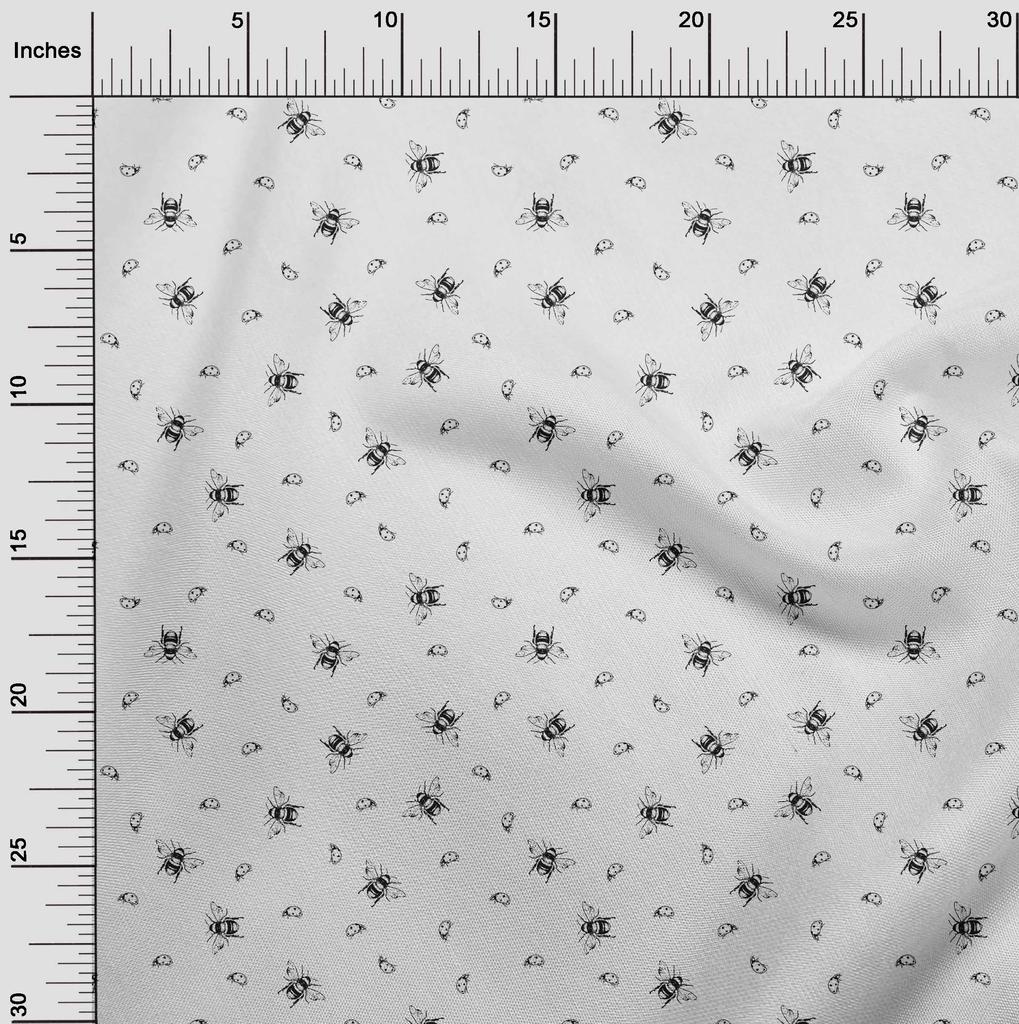 oneOone Tela gris flexible de algodón, material artístico colorido para vestir, tela estampada cortada a medida, 40 pulgadas