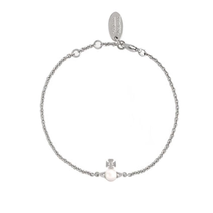 

Vivienne Westwood Solid Color Brass Bracelet Women jewelry Silver 8050889134640 Basic Packaging-Dust Bag+Box