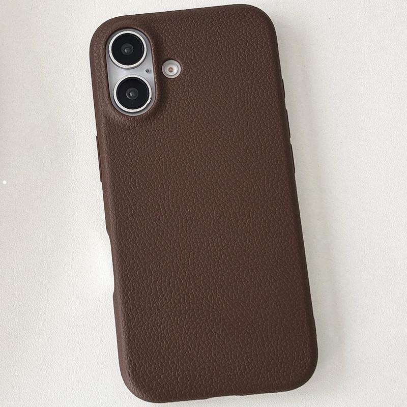 Leather Texture iPhone 17 Case - Compatible with Apple 16 Pro Max, Silicone 15, 14, 13, 12 iPhone 13 Pro Max/12 Pro Max