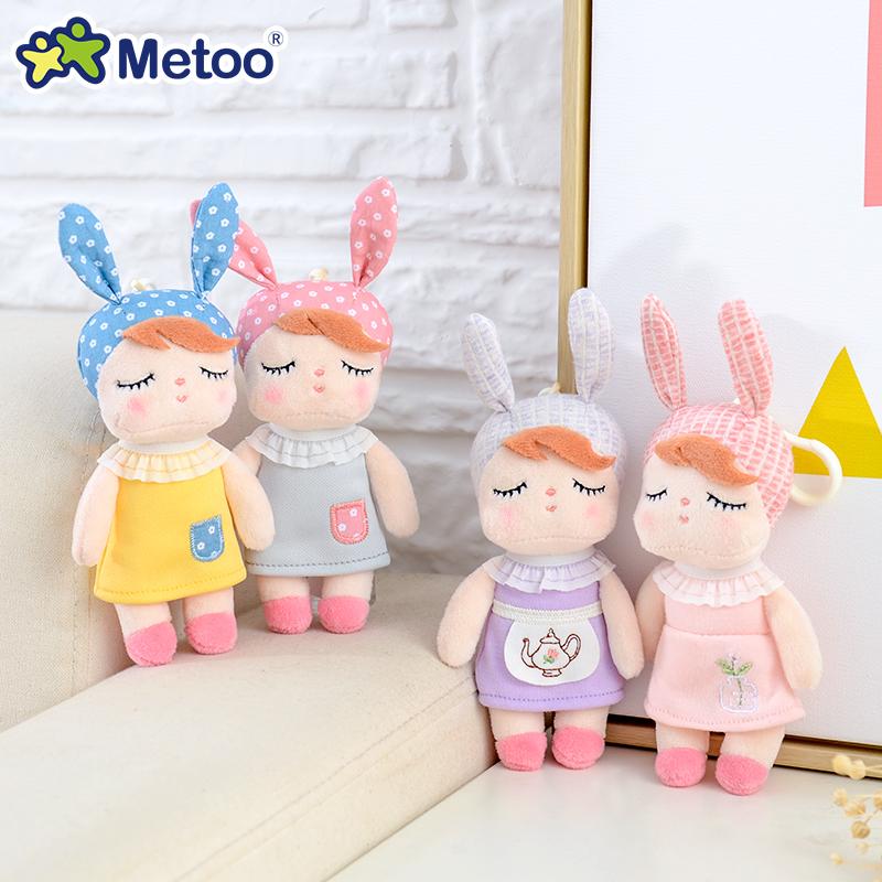 Non-Toxic Metoo Doll Toys Mini Angela Keychain Cute Stuffed Rabbit Backpack Charm For Children Baby Birthday Holiday Gifts