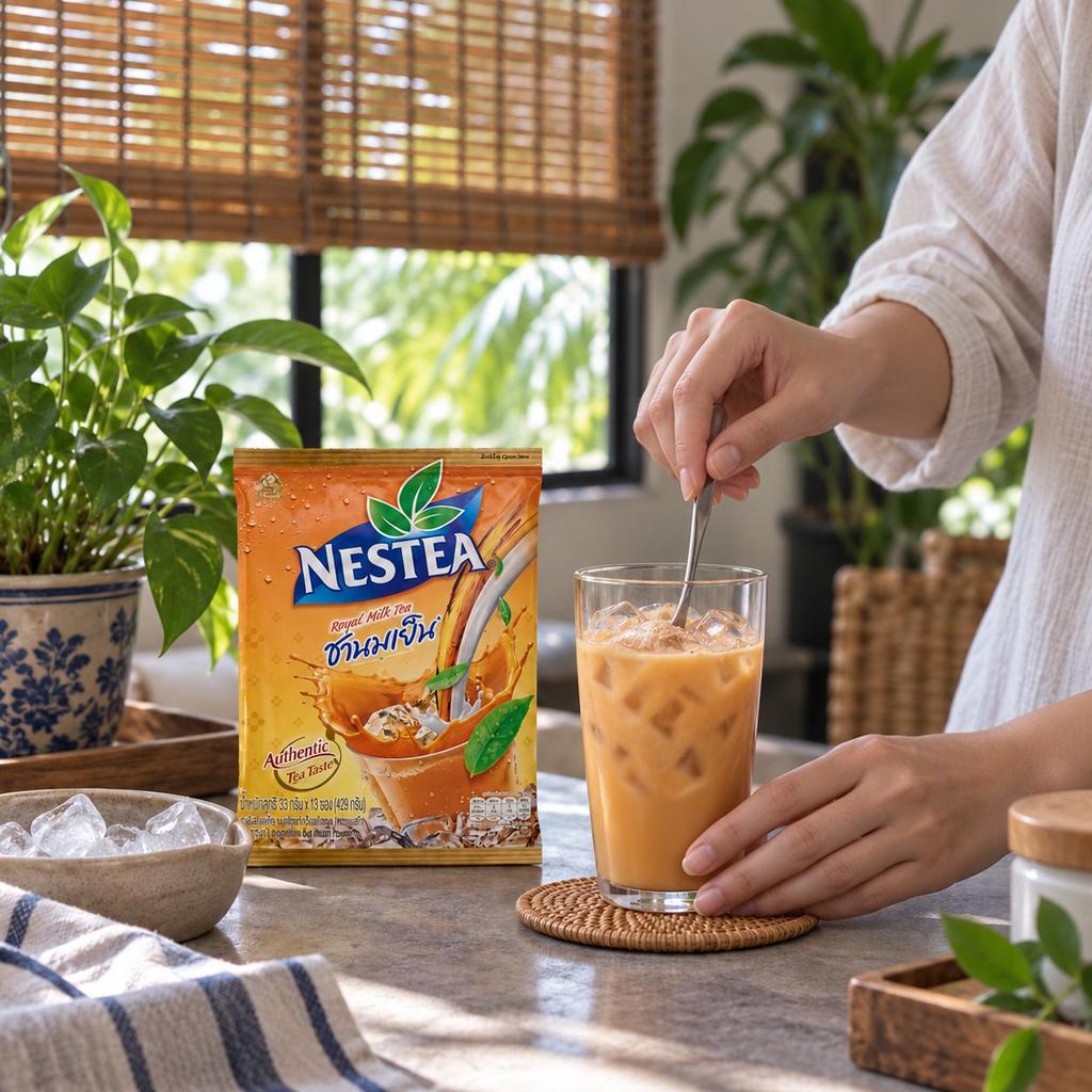 Nestea Milk Tea Instant Mixed Powder 33 G. X 13 Sachets (429 G.) - Thai Milk