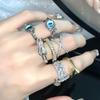 Niche Design Eyes Full Of Diamonds Zir*****Pen Ring Cold Wind Personality High Sense Fashion Stacking Ring