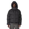 American Retro Street Winter Warm Puffer Jacket Teen Boys Loose Fit Striped Hooded Coat