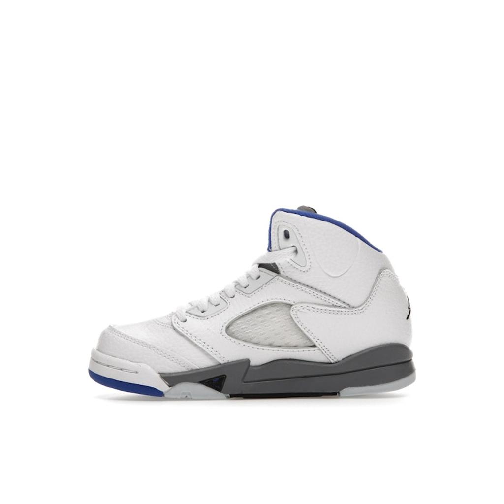 Air Jordan 5 Retro PS Stealth 2.0 Kids Sneakers White Black Hyper-Royal 440889-140
