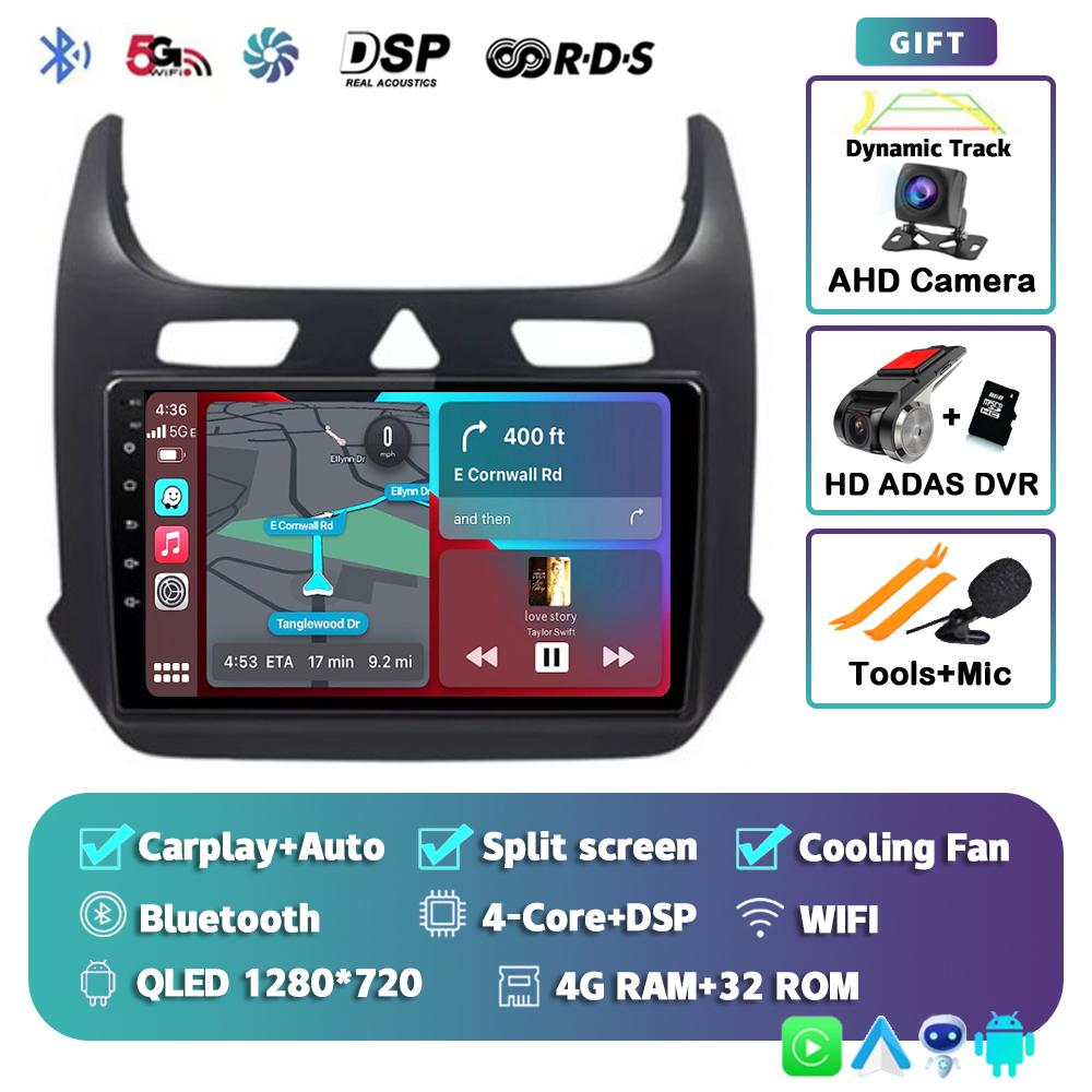 Android 14 Carplay Car Radio for Chevrolet Cobalt 2 2011-2018 Multimedia Video Player WIFI+4G GPS 2Din DVD Head Unit Stereo QLED