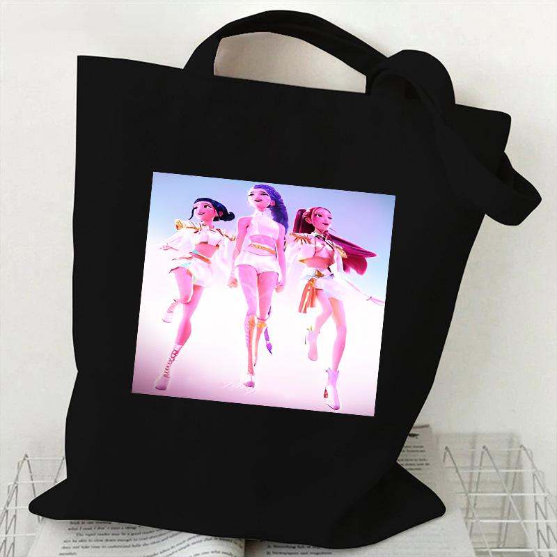Spot KPOP Korean Witch Hunter Group Printed Canvas Bag Single Shoulder Handbag Shopping Bag