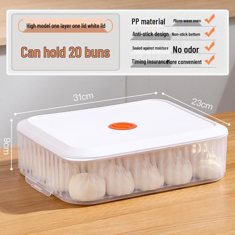 Dumpling & Wonton Freezer Storage Box for Fresh-Keeping and Quick-Freezing Noodles