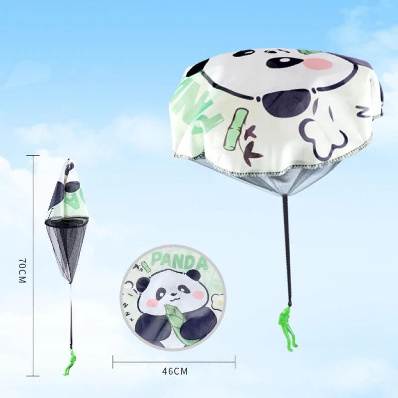 Random 2 Pcs Yellow Duck Children Parachute Outdoor Sports Hand Throwing Parachute Toy Park Small Game Prop Park Toy Sports