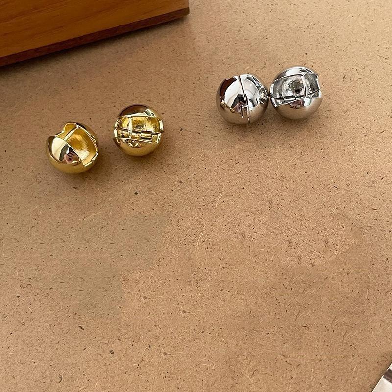 Geometrische Minimalistische Retro Damen Runde Kugel Ohrklemmen - Trendige Nischendesign Ohrringe