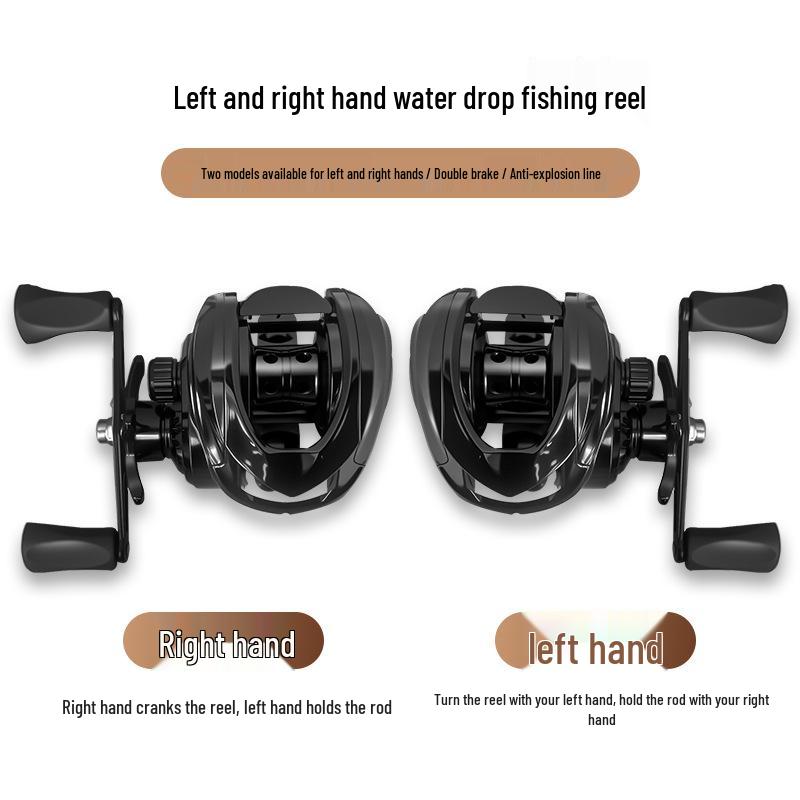 Black Bass Anti-Backlash Baitcasting Reel for Long Casts