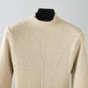 Women's Autumn Winter Plain Knitted Turtleneck Long Sleeve High Waist Sweater Dress