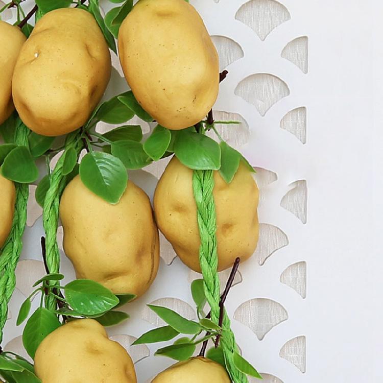 Realistic Fake Vegetables Potato String Hanging Decoration Prop for Kindergarten