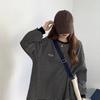 Trendy Korean-Style Women's Striped Long-Sleeve T-Shirt, Perfect for Early Spring Layering or Outerwear.