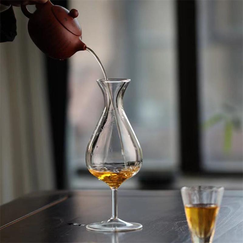 200ml Goblet Design Glass Tea Dispenser Personality Green Tea Cup Sober Tea Set Sake Dispenser Tea Set Accessories