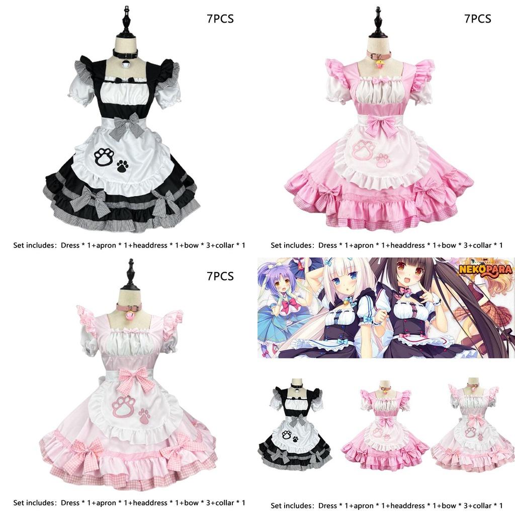 Sødt Og Klassisk Pige Kostumesæt Til Cosplay Perfekt Til Anime Og Spil