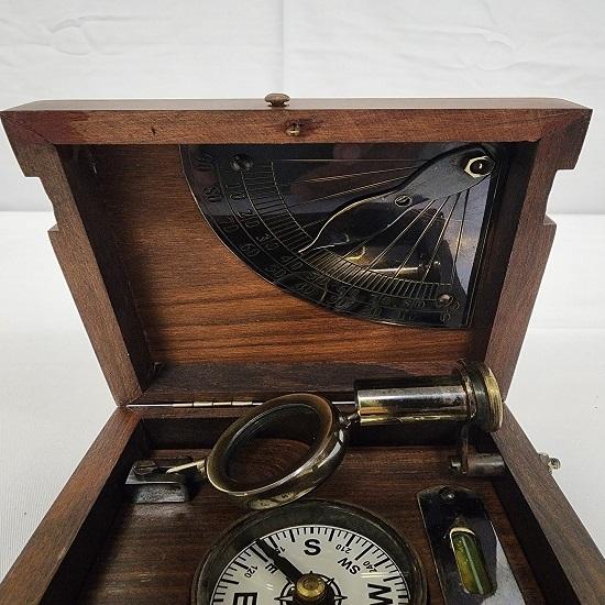 六分儀 T. Cooke & Sons 真鍮マリンマスターボックス 羅針盤 T