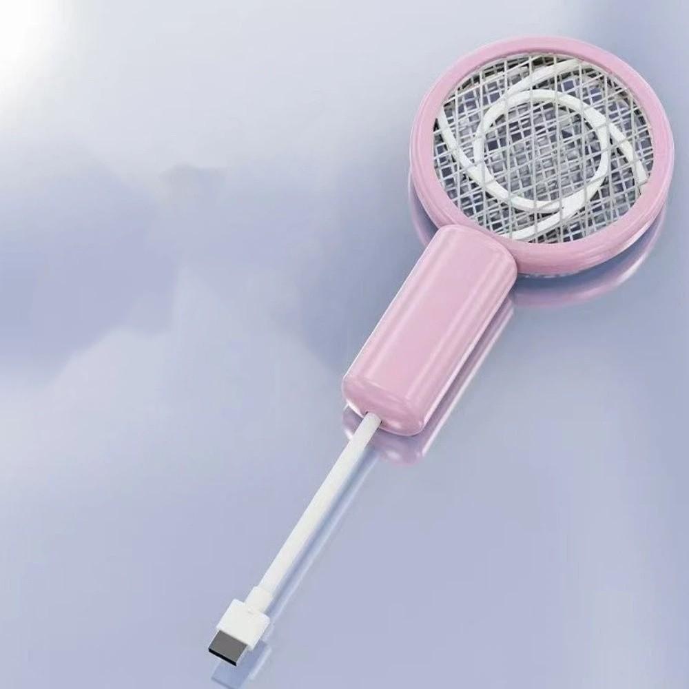 USB Charging Electric Mosquito Swatter Portable USB Mosquito Swatter Insect Racket Travel розовый