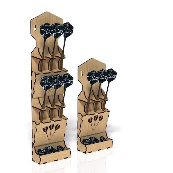 New darts storage device, a wooden handicraft display for home living room darts storage rack