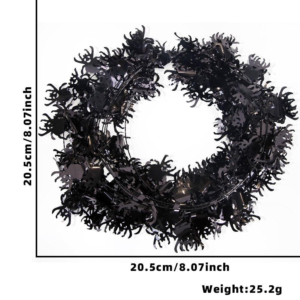75 Meter Decorative Halloween Wire Garland With Colorful Pumpkin Skeleton Bat And Spider Designs For Spooky Vibes