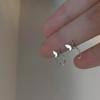 Sliver Open Earrings Jewelry Girl Cute Hoop Earring  Opening Huggies