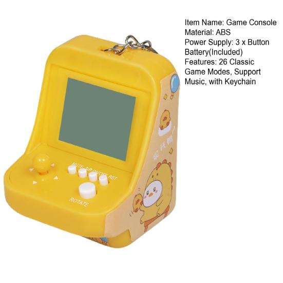 Arcade Game Machine Game Modes Support 26 Classic Music with Keychain Entertainment Mini