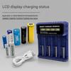 4-Slot Rechargeable Battery Charging for 14500 18650 21700 26650 Cells Built In Overcharge Prevention Auto Shutoff