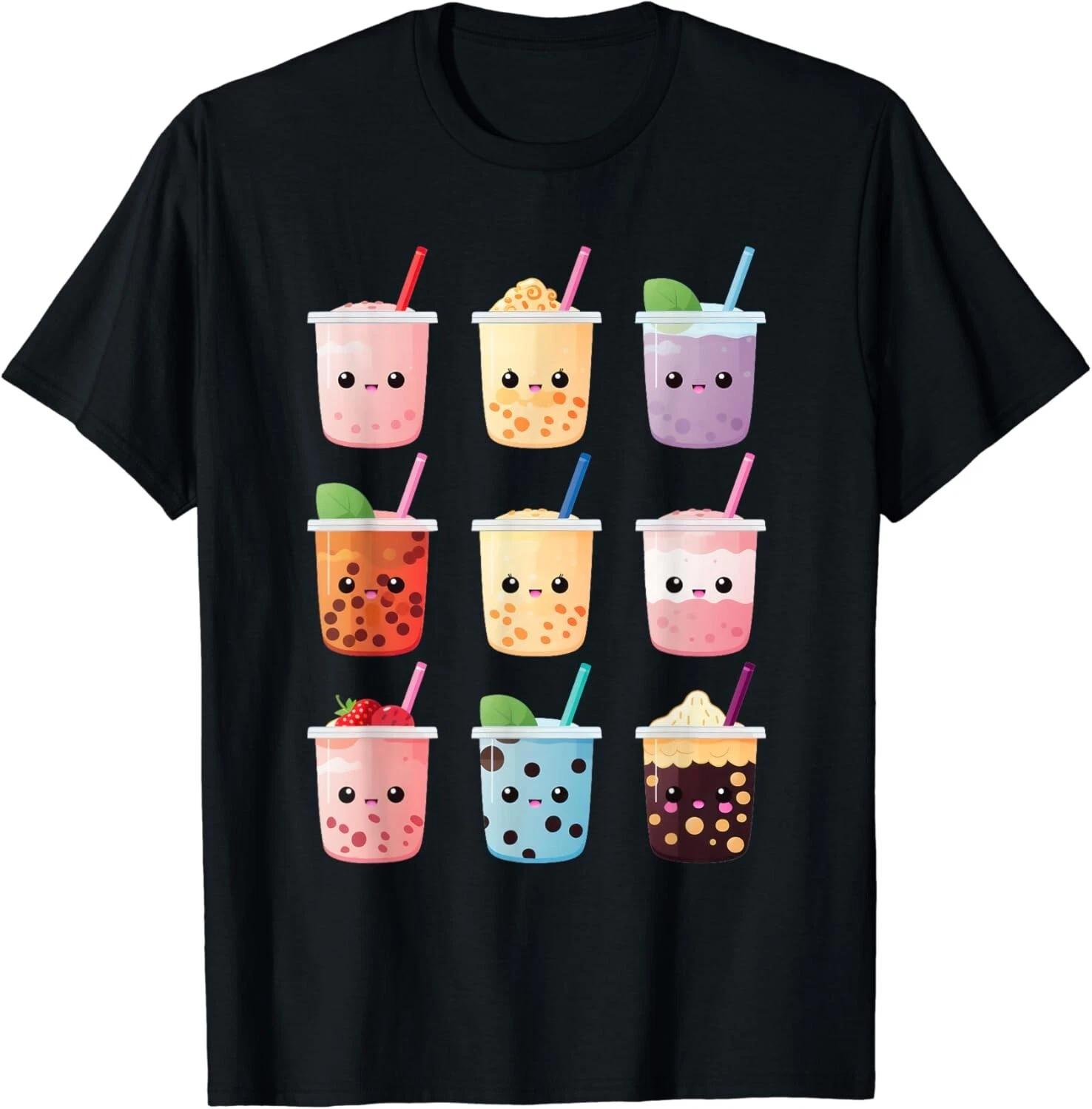 Kawaii Bubble Tea Boba Tea Lover Gift Unisex T-Shirt 2XL