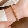 Traditional Chinese Flower Bangle Enamel Women's Hand Bracelet Vintage Cloisonne Bangle  Ladies