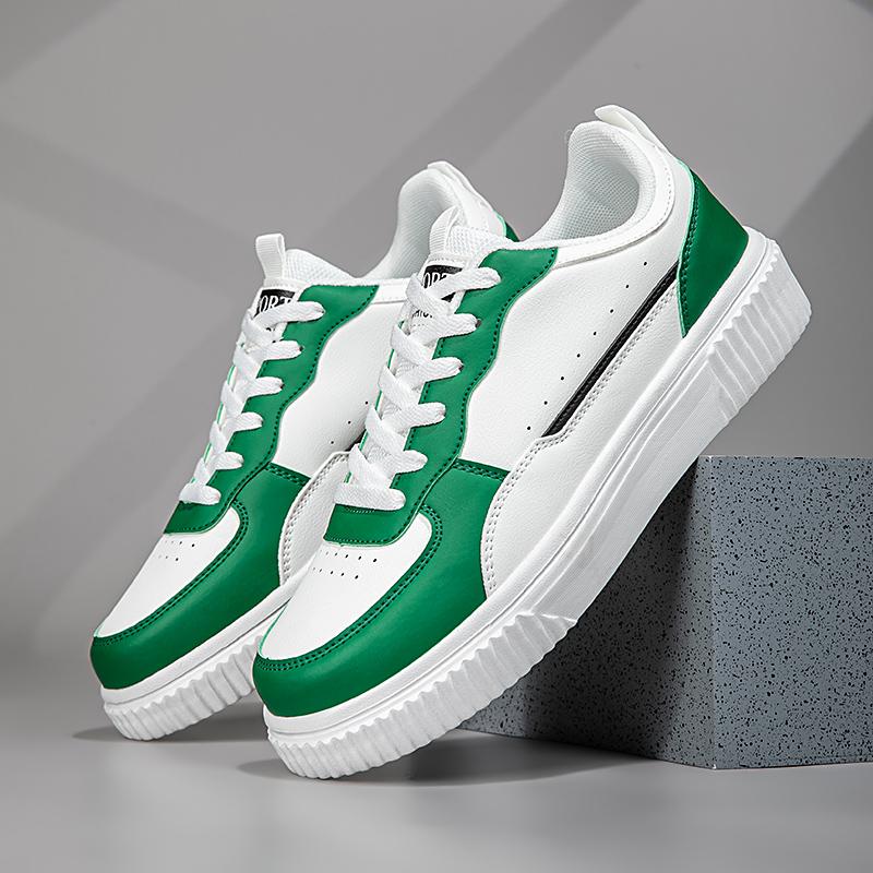 ELUVA Mens Sneakers Autumn White Shoes Lightweight Thick Sole Non Slip Skatebaord Shoes Unisex Casual Sports Shoes for Man