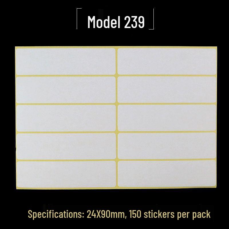 A5 Adhesive Matte White Label Stickers - Printable, Writable, Removable Name Tags