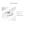 925 Sterling Silver Fashion Love Zircon Niche Design Sense Opening Ring, Birthday Party Anniversary Gift