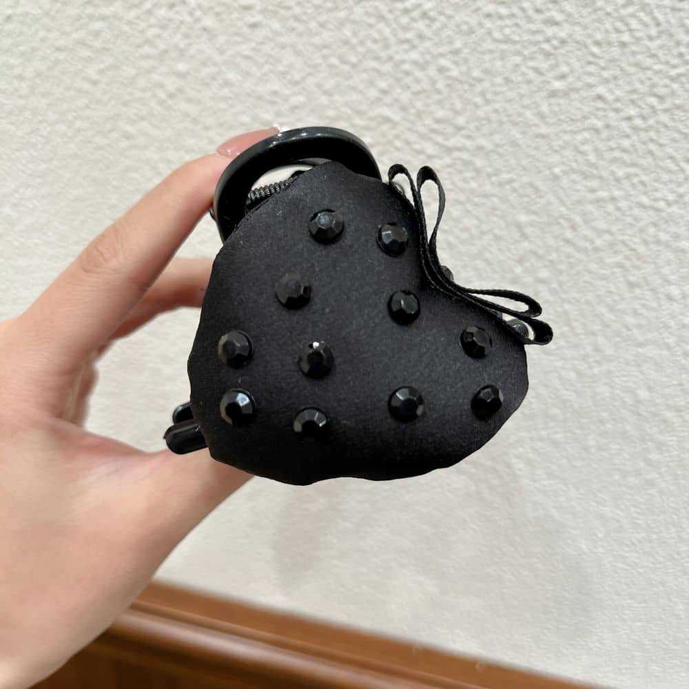 

3 шт. Корейская версия Черный Премиум Зажим-клубничка Зажим-коготь для волос Женский зажим для волос Сладкий и элегантный аксессуар для волос Зажим для хвоста