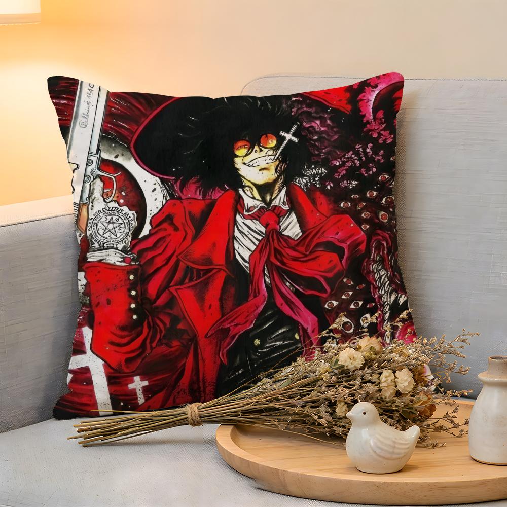 Cushion Cover  Linen  SkinFriendly Soft Decorative Case for Sofa Home Decor Anime Cool Hot HHellsings Pillow cover