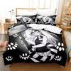 Jeff and Jane Creepypasta Bedding Set Single Twin Full Queen King Size Bed Set Adult Kid Bedroom Duvet Cover Sets 3D Print Anime