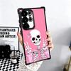 Pink Style Skull Witch Plating Phone Case For Samsung Galaxy S24 S25 FE S26 Edge S23 Ultra S22 S21 Plus S20 Anti-Fall Airabag Co