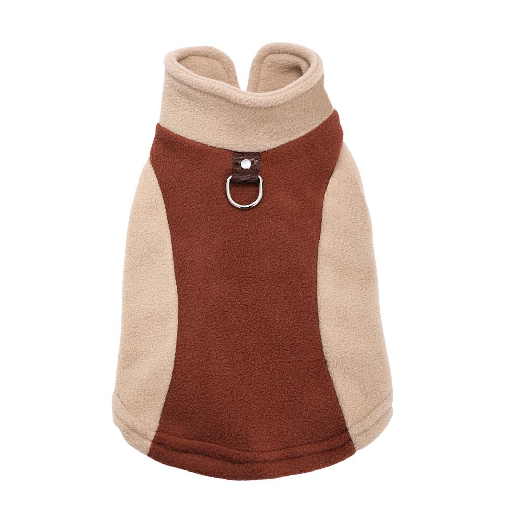 Dog Clothes Autumn Winter Warm Pet Jacket For Small Medium Dogs Cats With D-ring Puppy Fleece Sweatshirts Yorkshire Schnauzer Soft Coat